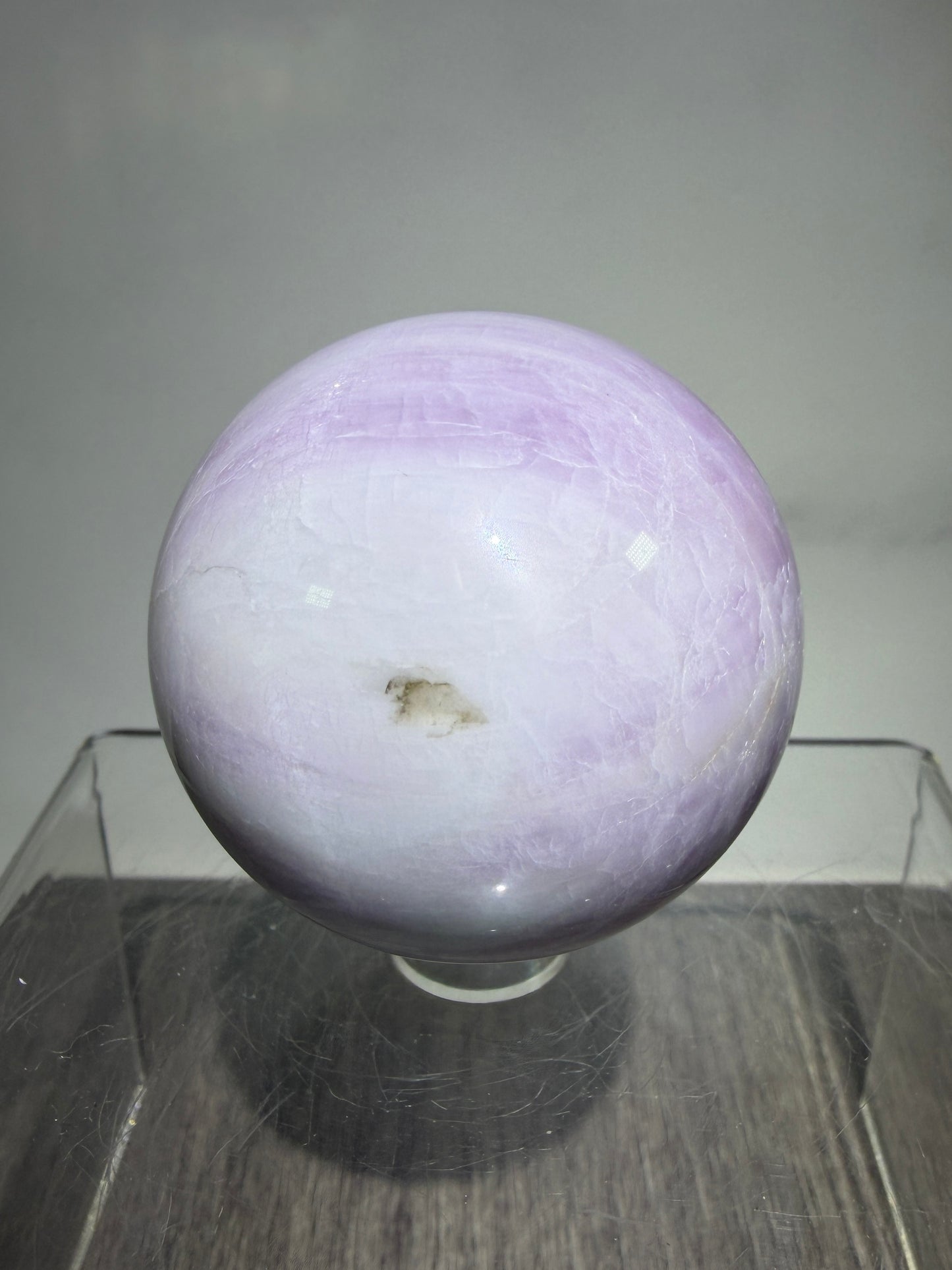 Kunzite Crystal Sphere. 50mm. Gorgeous Display Sphere. Beautiful Flash And UV Reactive