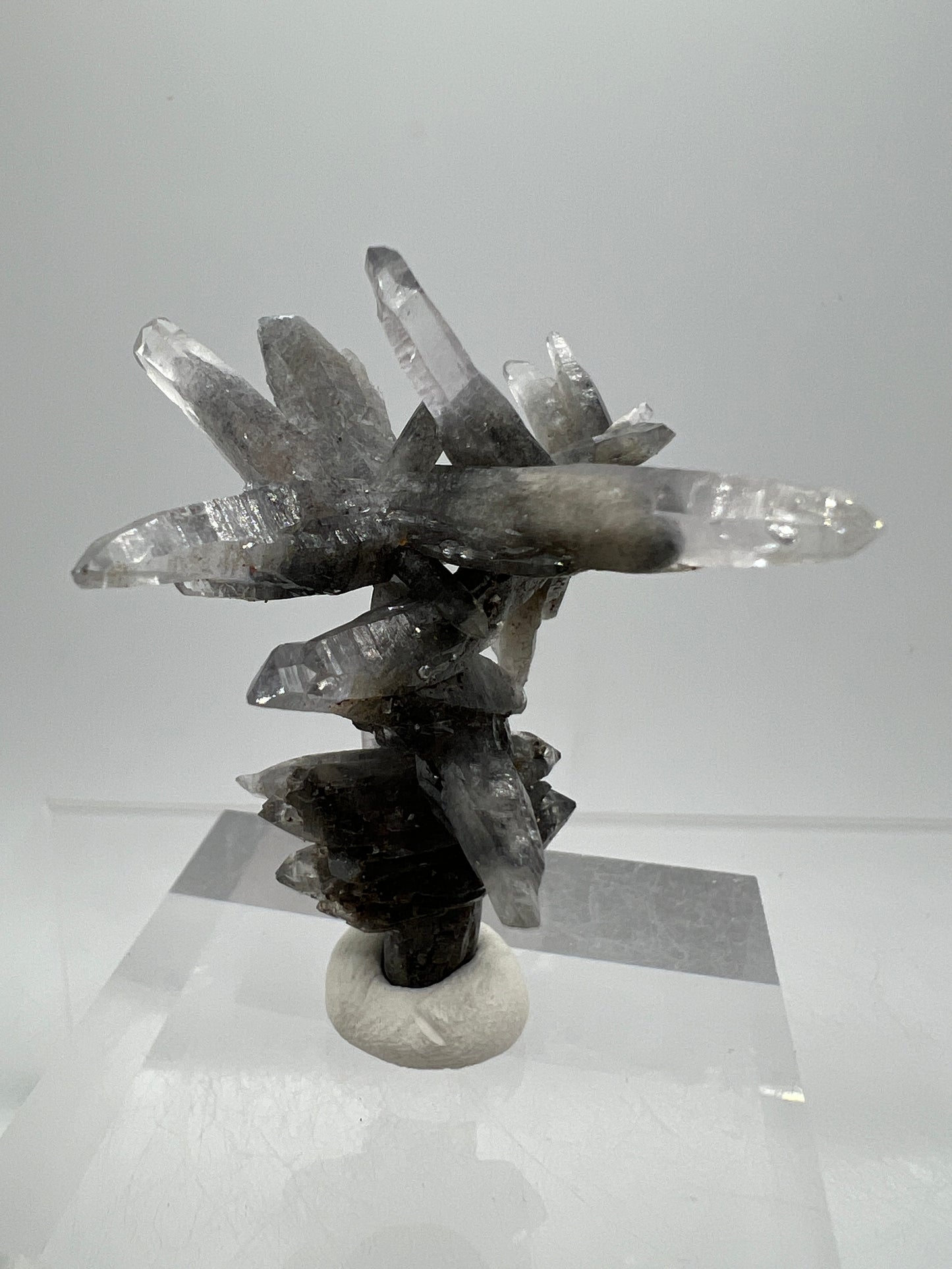 Veracruz Black Phantom Quartz Specimen. New Discovery From Mexico. Very Rare And Limited Collectors Piece. Stunning Display Crystal.