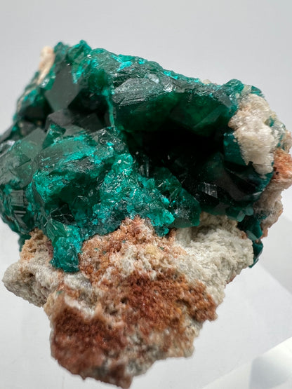 Dioptase Crystal Specimen. Gorgeous Rare Mineral From The Congo. High Quality Display Crystal
