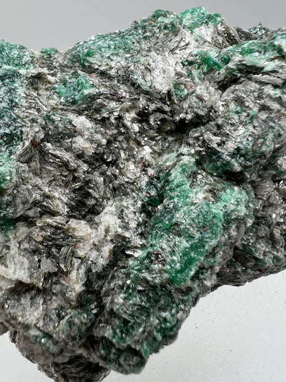Emerald Mica In Matrix Specimen. Incredible Chrome Muscovite From Zimbabwe. Beautiful One Of A Kind Rare Crystal