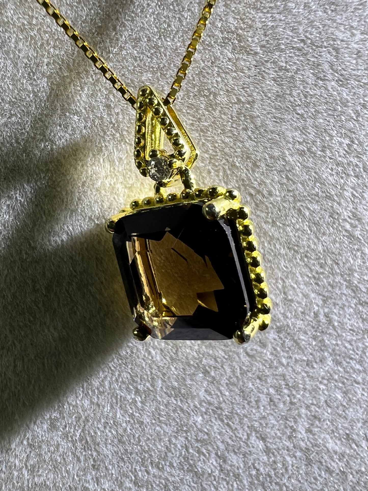 Smoky Quartz Crystal Pendant. Stunning Quality Crystal Necklace. S925 Setting And Necklace. Gorgeous Natural Gemstone