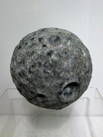 Yooperlite Moon Crystal Sphere. 72mm. Custom Carved Lunar Moonscape. Crazy Fireball Asteroid Display Sphere. Amazing UV Reactive Yooperlite
