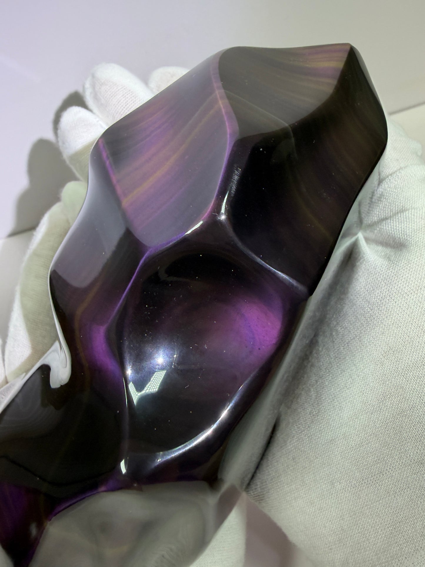 Rainbow Obsidian Freeform. Gorgeous One Of A Kind Display Crystal. Very High Quality Crystal.