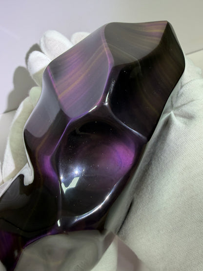 Rainbow Obsidian Freeform. Gorgeous One Of A Kind Display Crystal. Very High Quality Crystal.