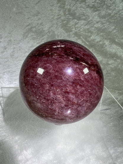 Strawberry Quartz Sphere. 71mm. High Quality Rare Quartz From Brazil. Gorgeous Mica Flash.