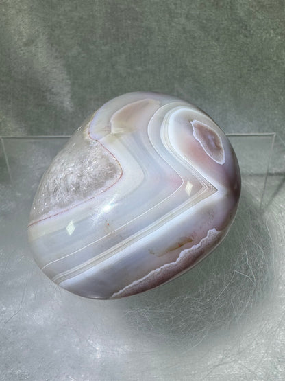 Red Sashe River Agate Freeform. Stunning Polished Druzy Freeform From Zimbabwe. Gorgeous Rare Display Crystal