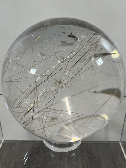 Rutile Quartz Sphere. High Quality Golden Rutilated Quartz. Stunning Display Sphere