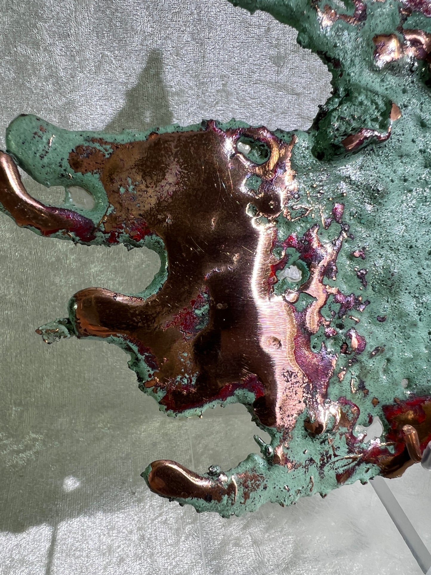 Copper Splash Freeform Sculpture. Amazing Copper Art. One Of A Kind Mineral Display