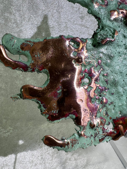 Copper Splash Freeform Sculpture. Amazing Copper Art. One Of A Kind Mineral Display