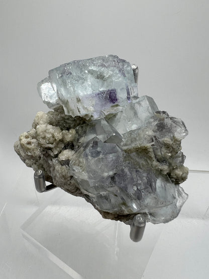 Fluorite Display Specimen. World Famous Yaogangxian Fluorite Cubes. Amazing Clear Porcelain Fluorite Cubes. High Quality Mineral Specimen.