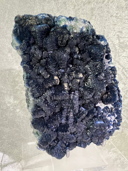 Blueberry Fluorite Crystal Specimen. Stunning Deep Dark Colors. High Quality Rare Fluorite