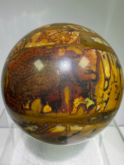 Nguni Jasper And Tiger Iron Sphere. 85mm. Stunning Combination Of Minerals From South Africa