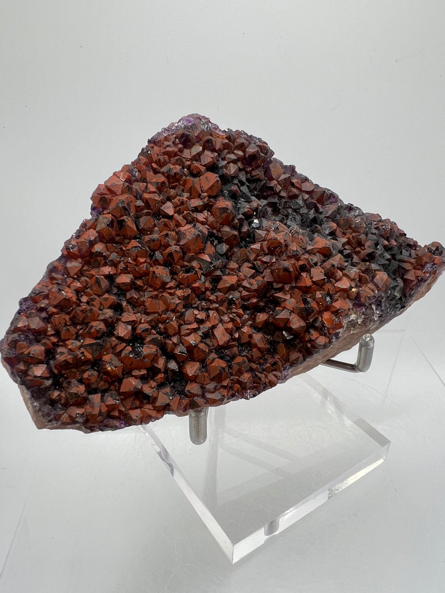 Auralite Crystal Specimen. Very Rare Brazilian Red Amethyst Cluster. Beautiful High Quality Specimen.
