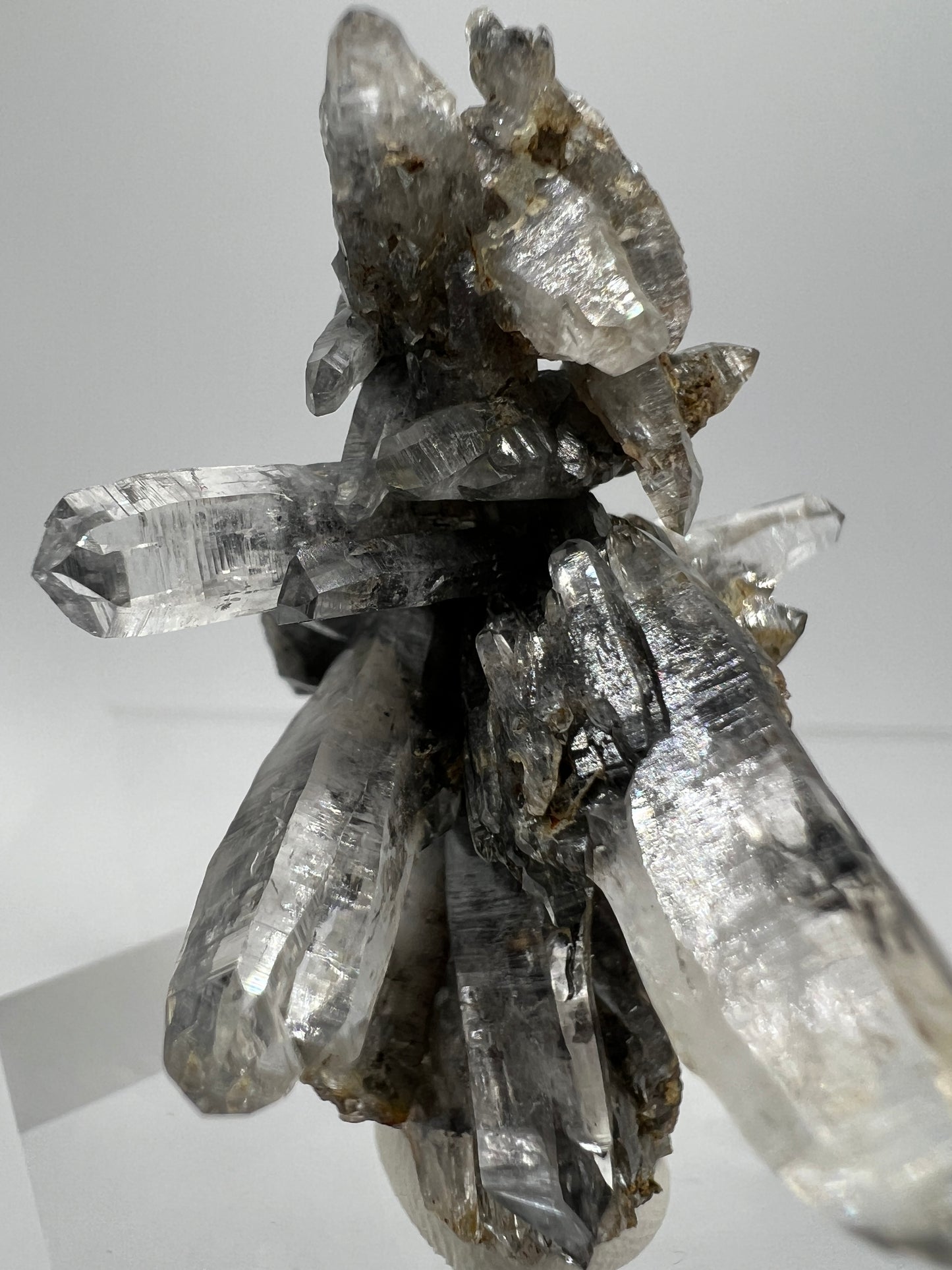 Veracruz Black Phantom Quartz Specimen. New Discovery From Mexico. Very Rare And Limited Collectors Piece. Stunning Display Crystal.