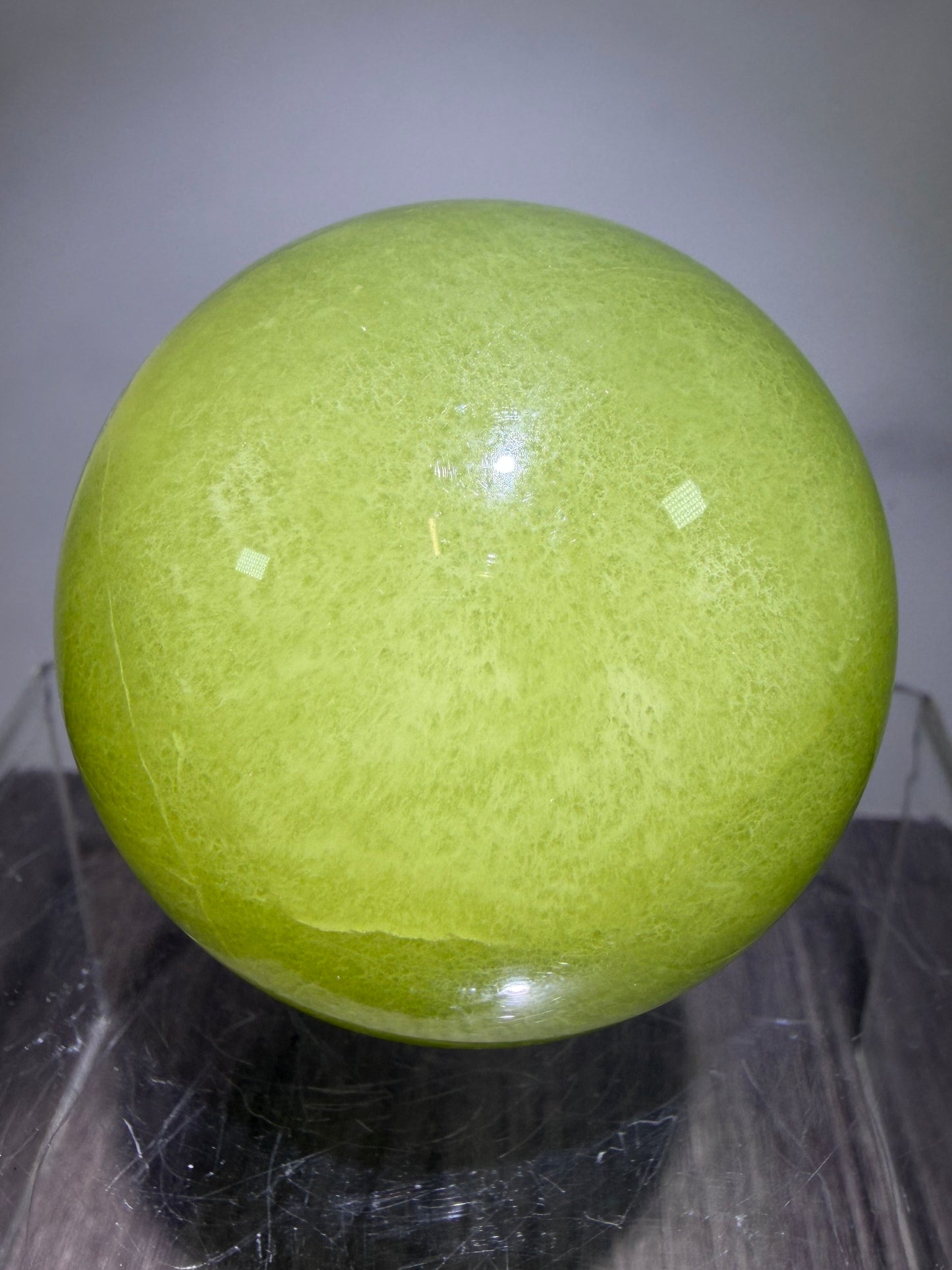 Mango Fluorite Sphere. Rare Fluorite Sphere From Brazil. Unique Beautiful Colors.