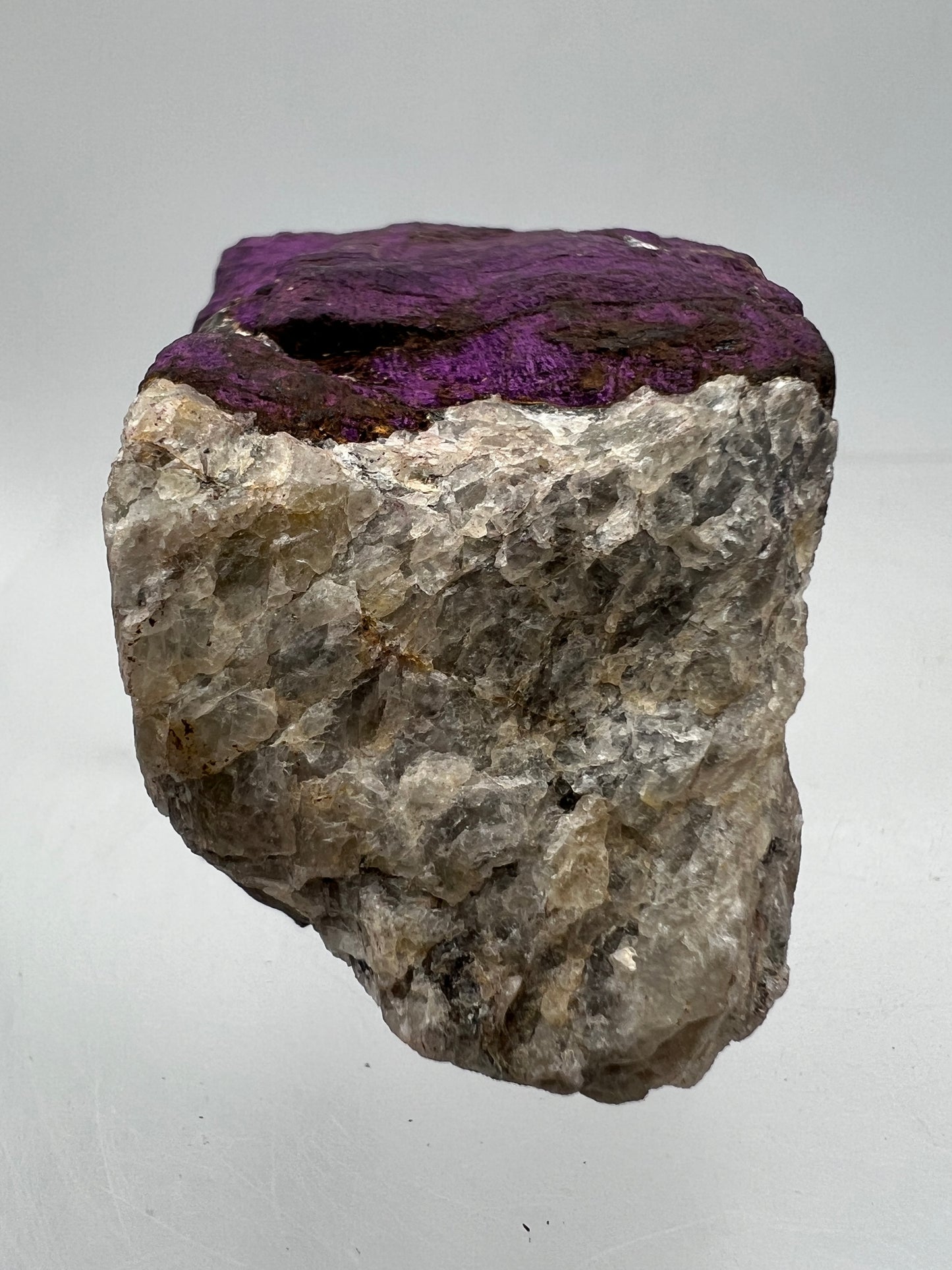 Purpurite Mineral Specimen. Gorgeous Raw Purpurite Display Crystal From Erongo, Namibia. Beautiful Purple Flash!
