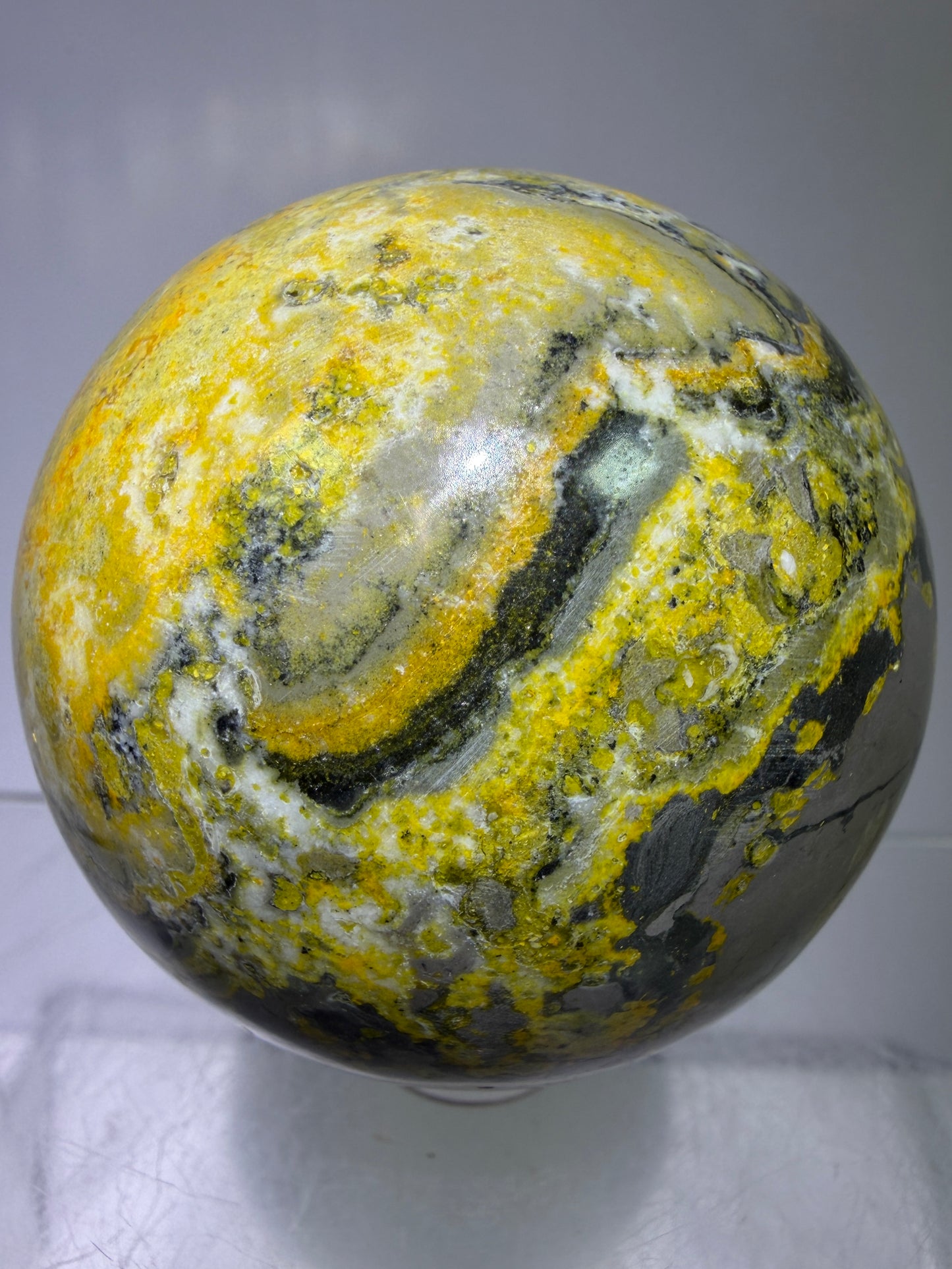 Bumble Bee Jasper Sphere. 54mm. Amazing Colors And Patterns. Gorgeous Rare Crystal.