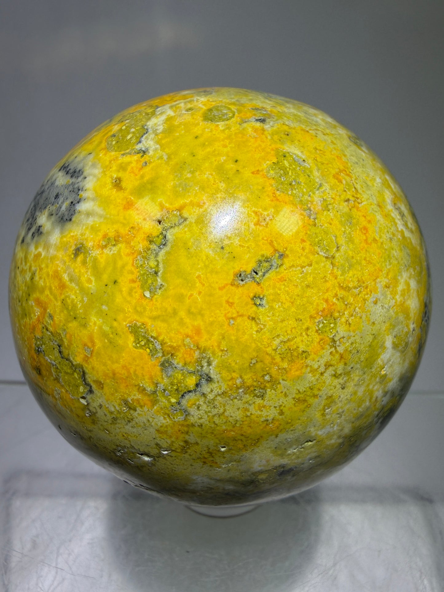 Bumble Bee Jasper Sphere. 54mm. Amazing Colors And Patterns. Gorgeous Rare Crystal.