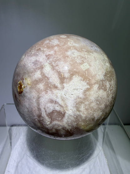 Pink Amethyst Crystal Sphere. 75mm. Gorgeous Druzy Amethyst And Flower Agate Sphere. Amazing Display Crystal.