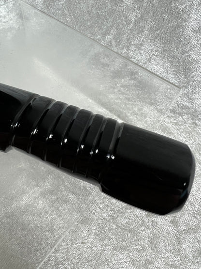 Black Obsidian Dagger Carving. 9 Inches Long. Amazing Crystal Display Carving.