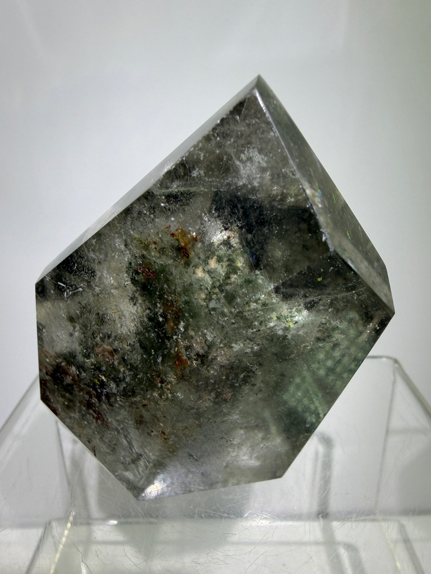 Garden Quartz Polished Freeform. Beautiful Four Seasons Landscape. High Quality Crystal. Very Full And Colorful.