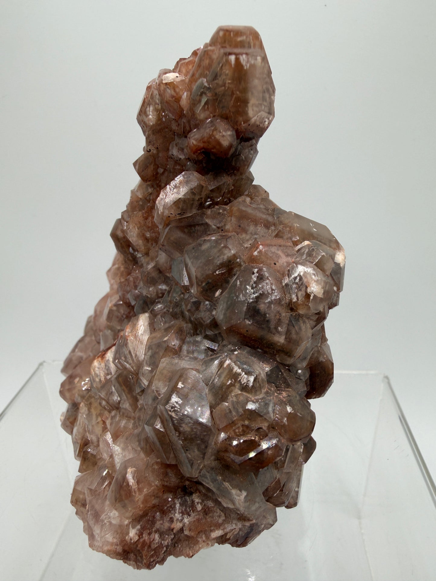 Chocolate Calcite Specimen. Very High Quality Cubic Hematite Calcite Cluster. Stunning Crystal Display Specimen