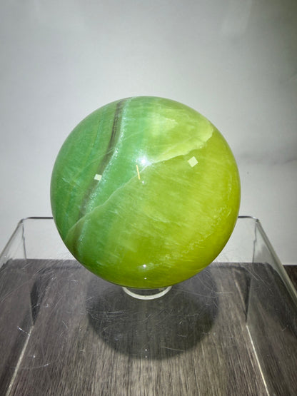 Mango Fluorite Sphere. Rare Fluorite Sphere From Brazil. Unique Beautiful Colors.