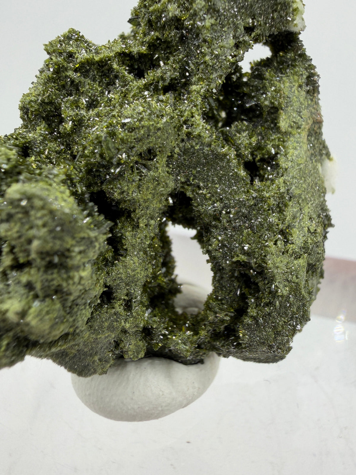 Turkish Epidote And Quartz Specimen. Gorgeous High Quality Forest Epidote. Amazing Flash And Sparkle!
