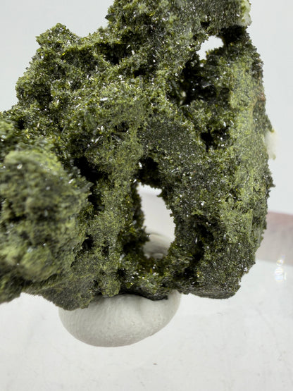Turkish Epidote And Quartz Specimen. Gorgeous High Quality Forest Epidote. Amazing Flash And Sparkle!