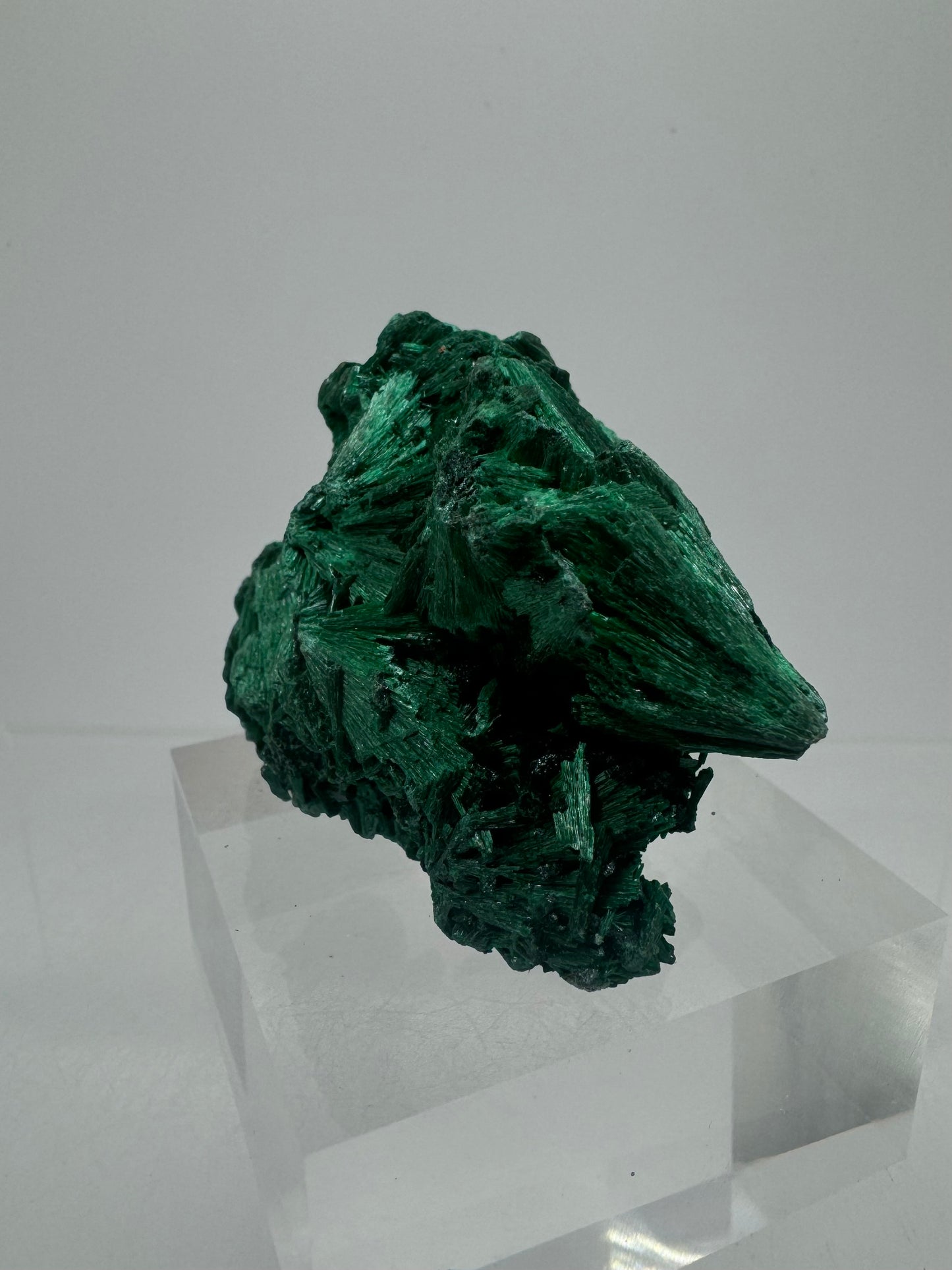 Malachite Display Specimen. Silky Malachite Cluster. High Quality Velvet Malachite From The Congo