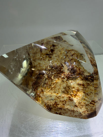 Garden Quartz Polished Freeform. Gorgeous Red And Yellow Landscape Quartz From Brazil. Very High Quality Lodolite Freeform.