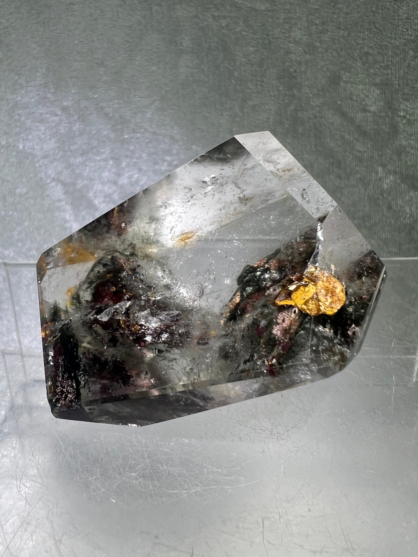 Garden Quartz Polished Freeform. Very Colorful Four Seasons Landscape. High Quality Crystal.