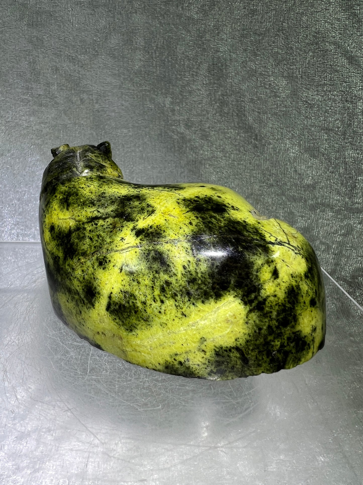 Leopard Stone Hippo Carving. Amazing Crystal Art From Zimbabwe. Incredible Collectors Piece.