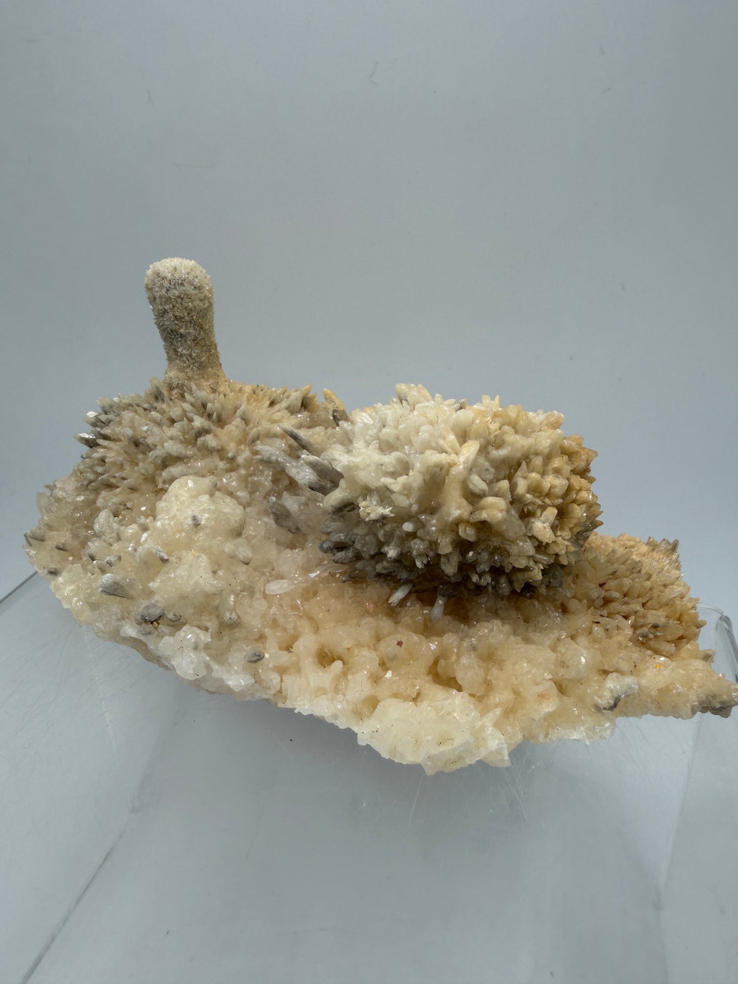 Dogtooth Calcite And Stalagmite Specimen. Stunning Flower Clusters. High Quality Rare Specimen.
