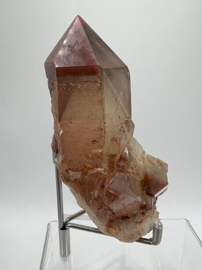 Red Hematoid Quartz. Amazing Quartz Specimen With Rare Phantoms. Gorgeous Quartz From Zimbabwe.