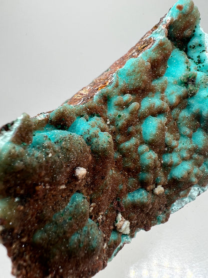 Chrysocolla, Copper, And Malachite Specimen. Rare Druzy Copper On Chrysocolla. Gorgeous High Quality Display Crystal.