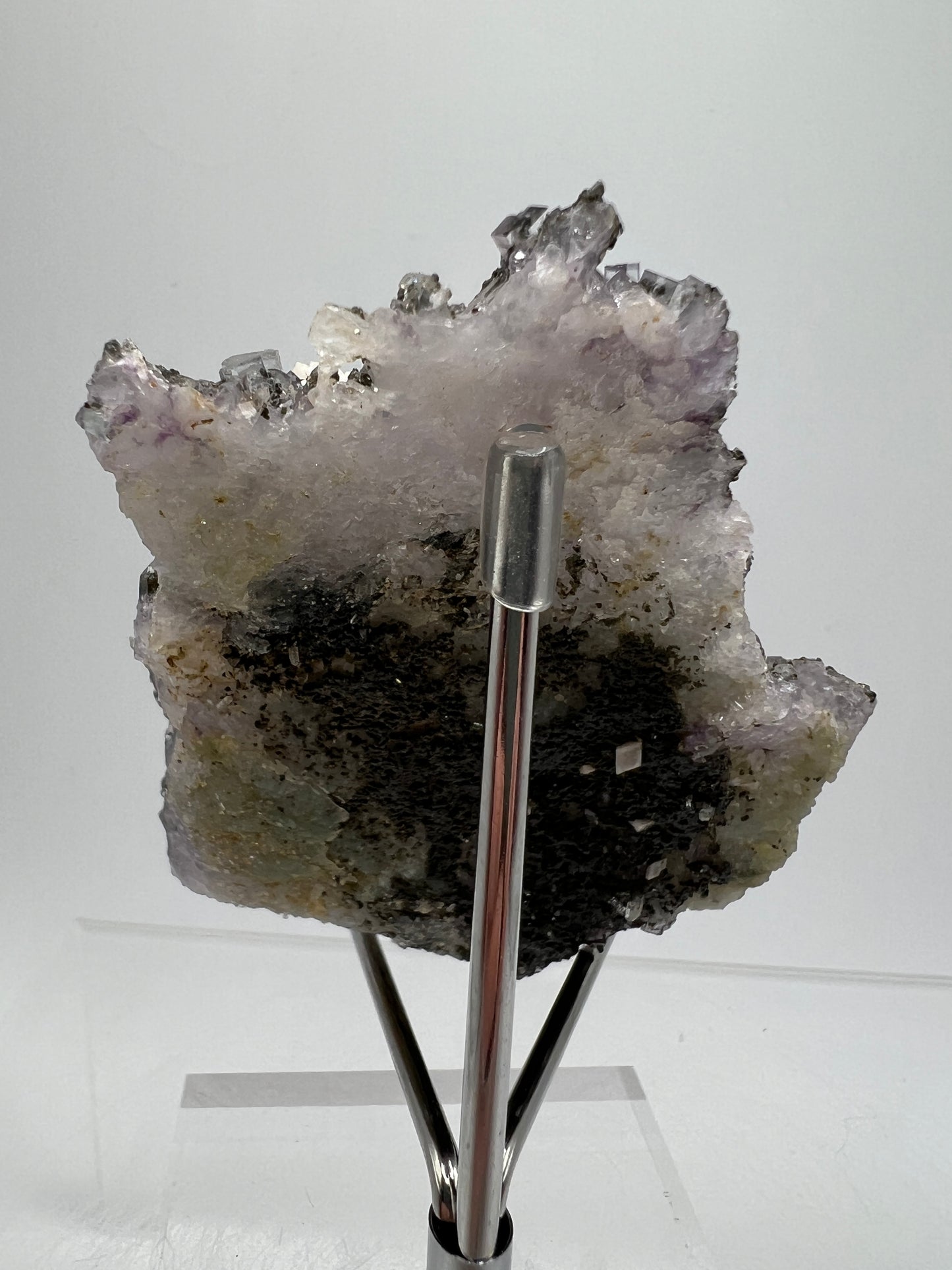 Fluorite And Calcite Specimen. World Famous Yaogangxian Fluorite Cubes. High Quality Mixed Mineral Display Specimen.