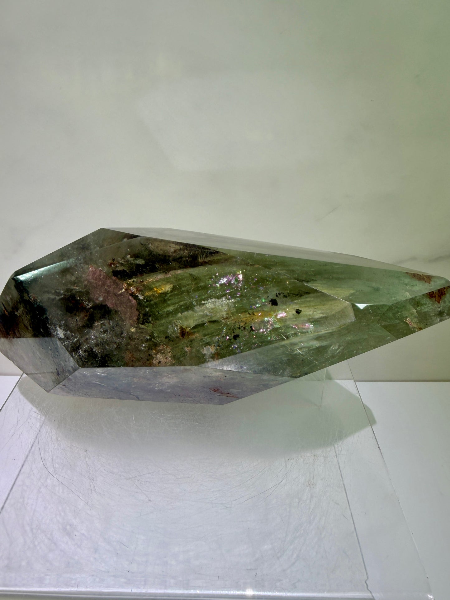 Garden Quartz Polished Freeform. Extra Large Four Seasons Landscape. High Quality Crystal. Very Full And Colorful.