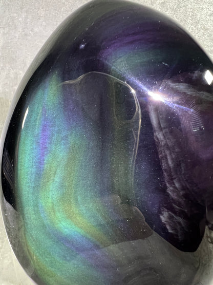 Rainbow Obsidian Freeform. Gorgeous Polished Freeform. Amazing Colorful Obsidian From Mexico. Rare One Of A Kind Display Crystal
