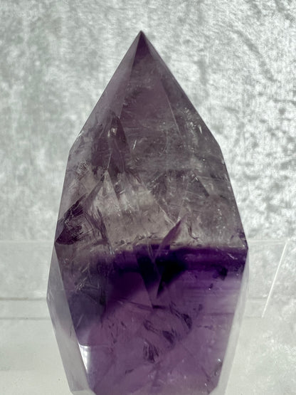 Phantom Amethyst Faceted Flame. Incredible Faceted Amethyst With Amazing Phantoms. High Quality Rare Crystal.