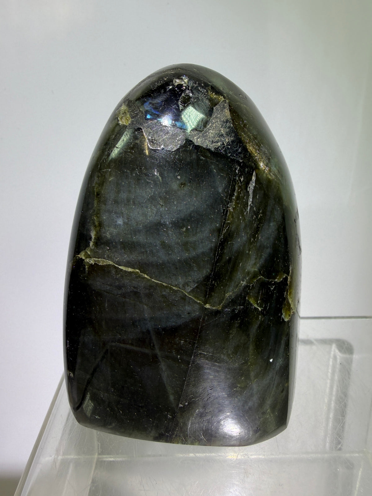 Labradorite Polished Freeform. Gorgeous Purple Rainbow Flash Spectrolite From Madagascar. High Quality Display Crystal.
