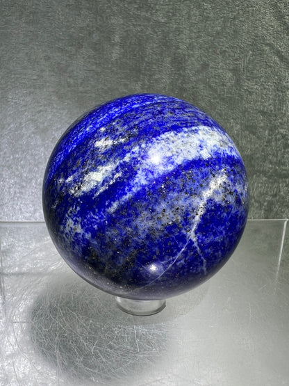 Lapis Lazuli Crystal Sphere. 59mm. Very High Quality Crystal. Stunning Bright Blue With Gorgeous Pyrite