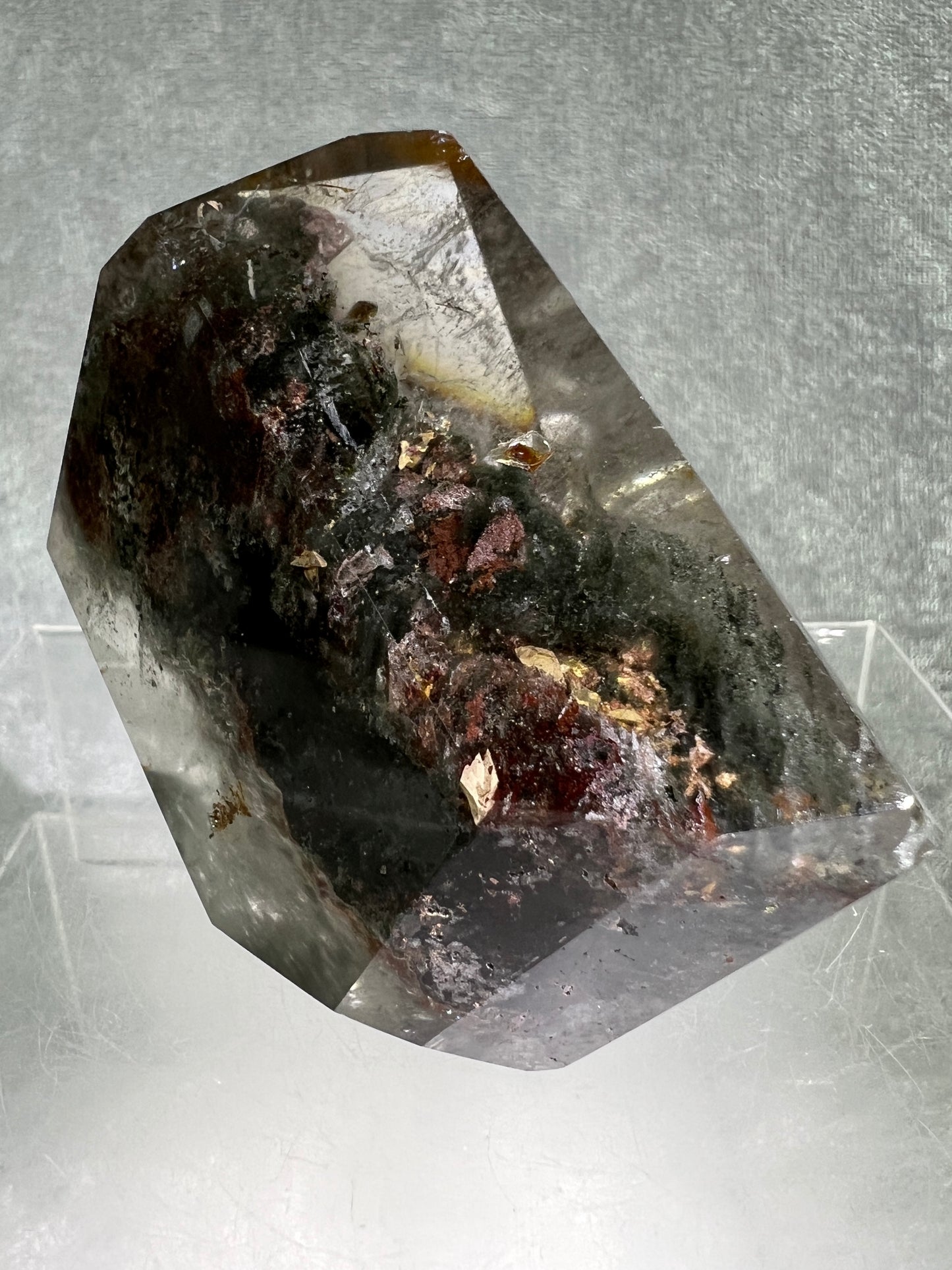 Garden Quartz Polished Freeform. Beautiful Four Seasons Landscape. High Quality Crystal. Very Full And Colorful.