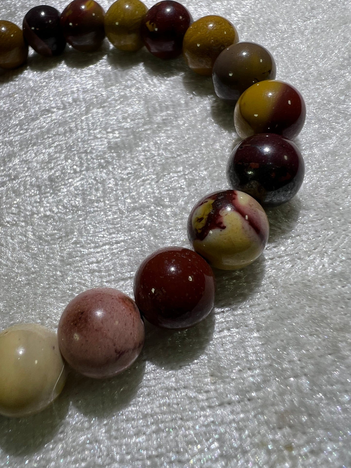 Mookaite Crystal Bead Bracelet. Stunning Colorful Mookaite Bracelet. 10mm. Amazing Crystal From Australia