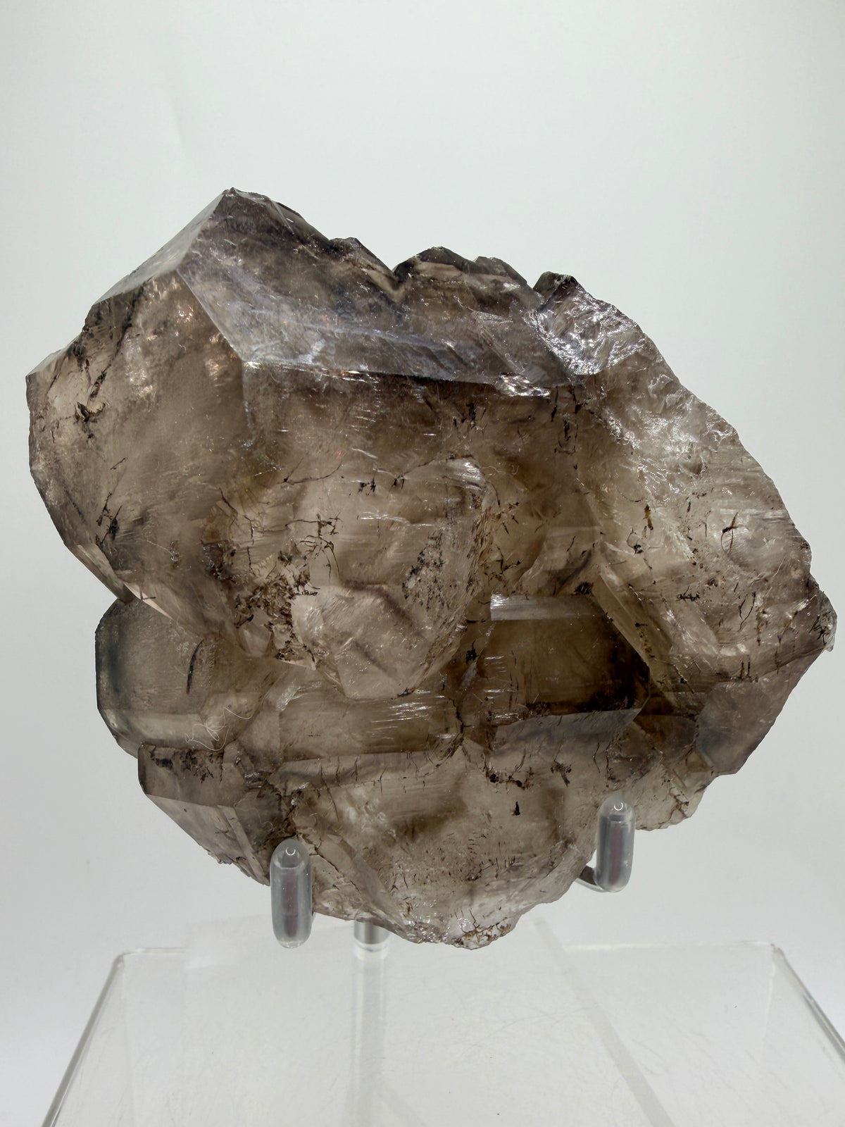 Smoky Elestial Quartz Specimen. High Quality Crystal From Brazil. One Of A Kind Gorgeous Display Crystal