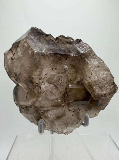 Smoky Elestial Quartz Specimen. High Quality Crystal From Brazil. One Of A Kind Gorgeous Display Crystal