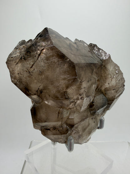 Smoky Elestial Quartz Specimen. High Quality Crystal From Brazil. One Of A Kind Gorgeous Display Crystal