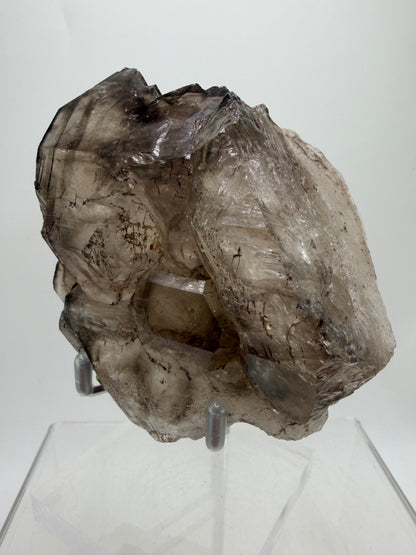 Smoky Elestial Quartz Specimen. High Quality Crystal From Brazil. One Of A Kind Gorgeous Display Crystal