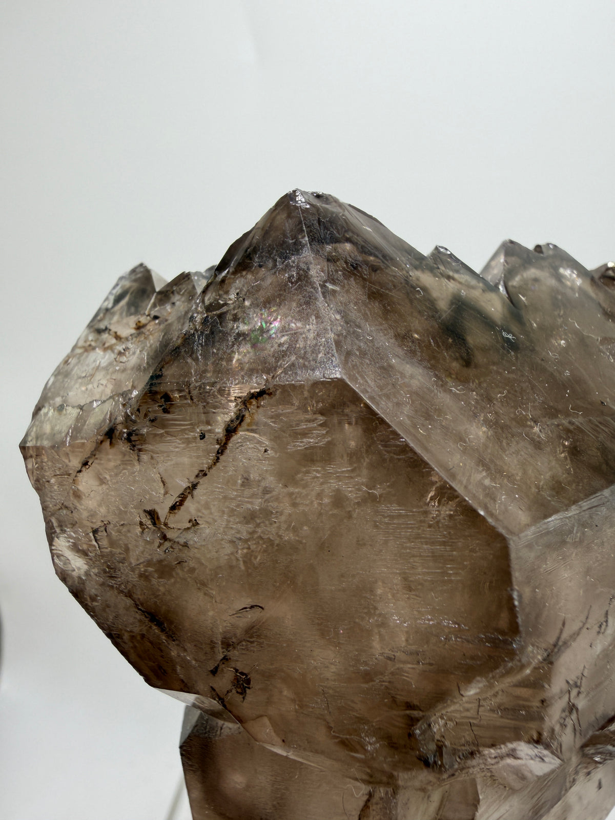Smoky Elestial Quartz Specimen. High Quality Crystal From Brazil. One Of A Kind Gorgeous Display Crystal