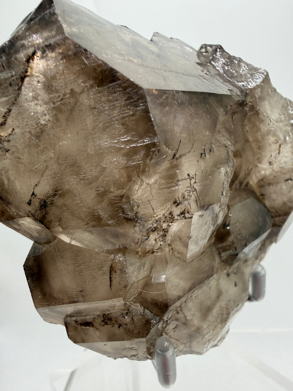 Smoky Elestial Quartz Specimen. High Quality Crystal From Brazil. One Of A Kind Gorgeous Display Crystal